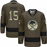 Glued Buffalo Sabres #15 Jack Eichel Green Salute to Service NHL Jersey,baseball caps,new era cap wholesale,wholesale hats